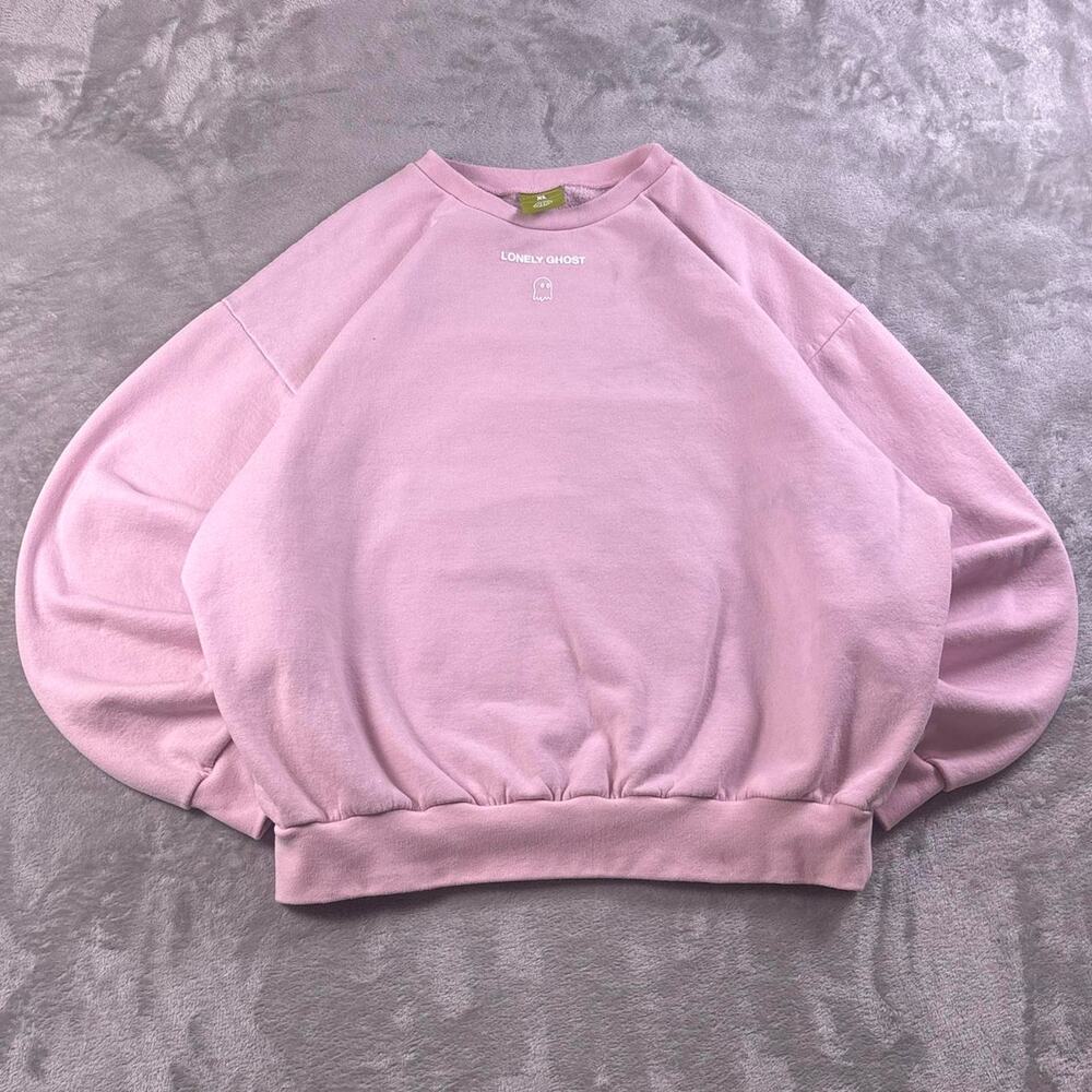 Lonely Ghost Text Me When You Get Home Sweatshirt Women’s XL Pink